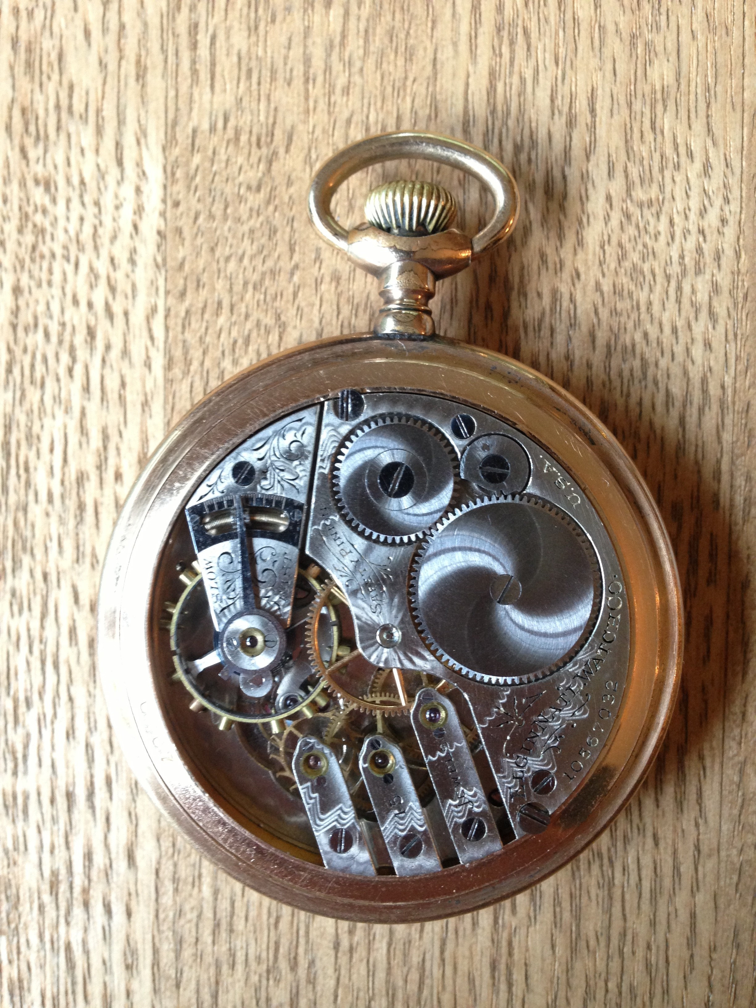 found inside antique elgin watch g218874