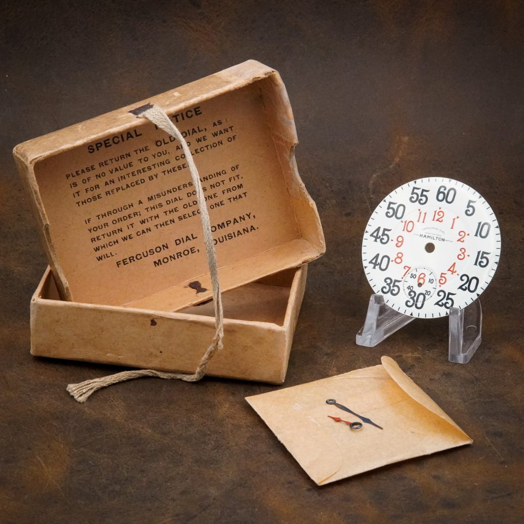 Hamilton 8112 Ferguson Dial and Hands with Original Box and Packaging, c.1915.