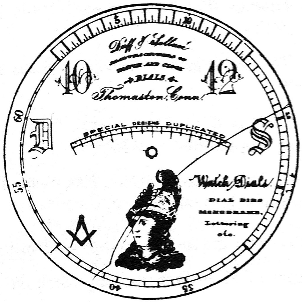 Duff & Sollace Dial Advertisement, c.1895 (Reproduced in Seth Thomas Watches, 1885-1915 by Chris H. Bailey)