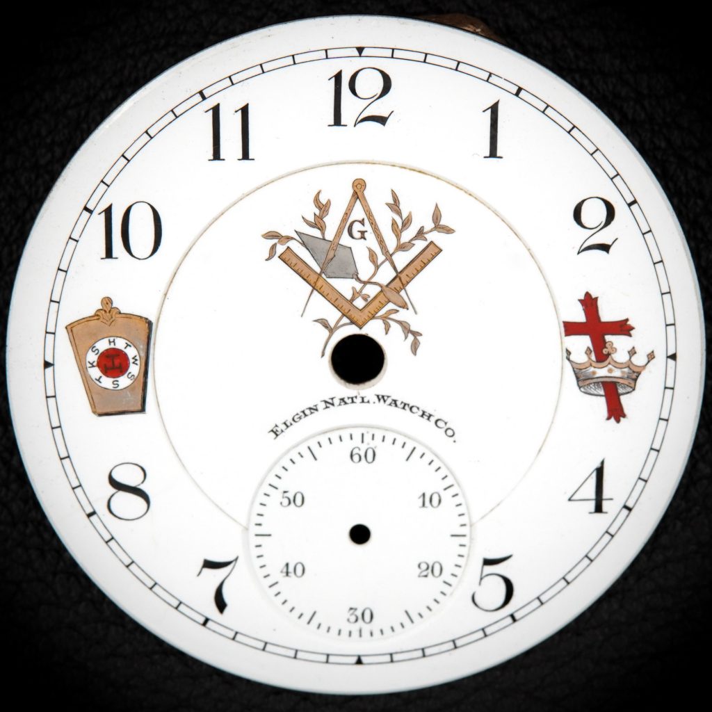 Second Generation Masonic Dial Design by the Elgin National Watch Company, c.1900-1910.