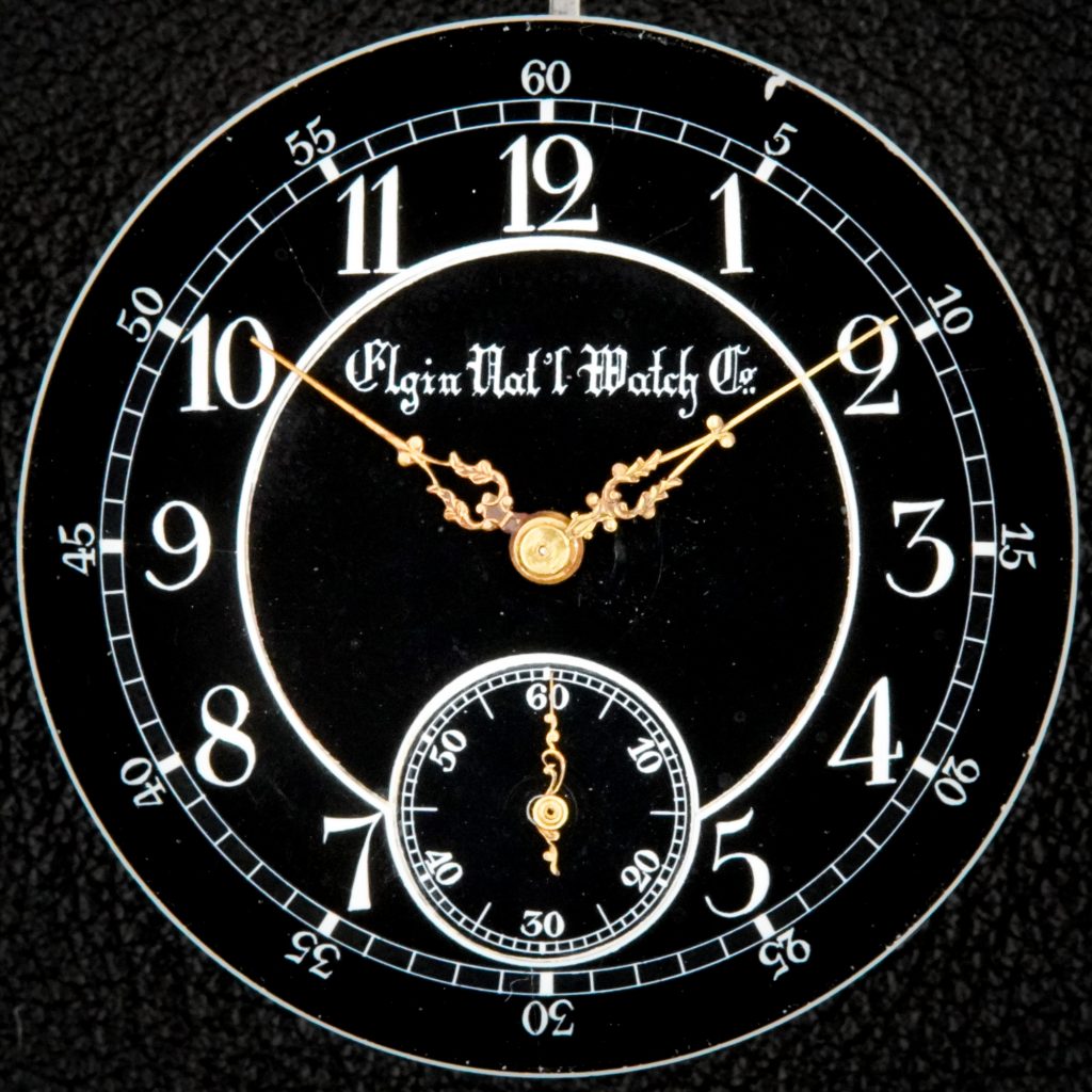 Elgin Nat’l Watch Co. Black Enamel Double-Sunk Dial, c.1885.