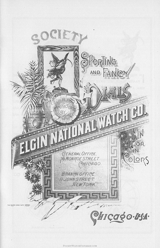 1889 Elgin Society, Sporting, and Fancy Dials Catalog