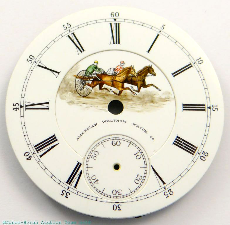 Pictured: Horse Racing Dial by the American Waltham Watch Company, c.1890s. [Image Courtesy of Jones & Horan Auctions]