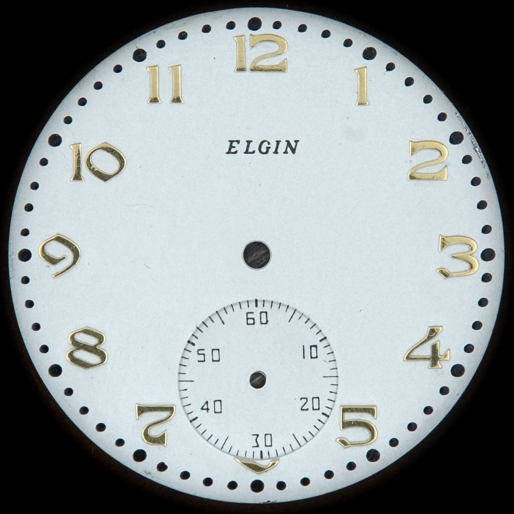 Elgin National Watch Company Metal Dial, c.1935