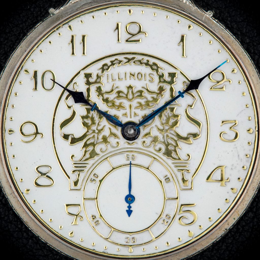 Illinois Watch Company Metal Dial No. 51-A Fitted on an Extra-Thin A. Lincoln Grade, c.1925