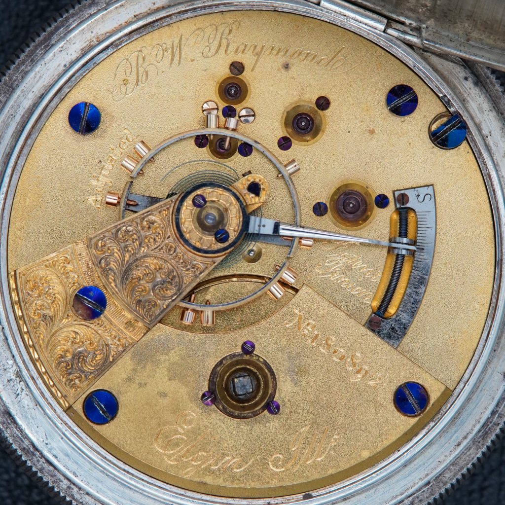 B.W. Raymond #180892 with Double-Sunk “Pennsylvania Railroad” Dial by the National Watch Company, c.1872.