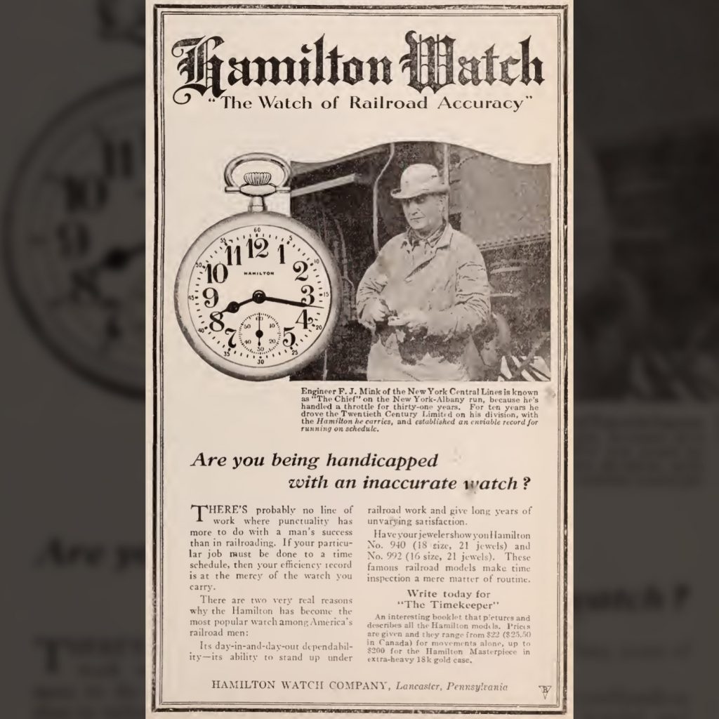 1920 hamilton pocket discount watches