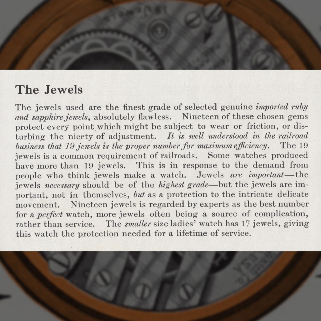 Burlington Special “The Jewels,” Burlington Watch Company Catalog, c.1911.