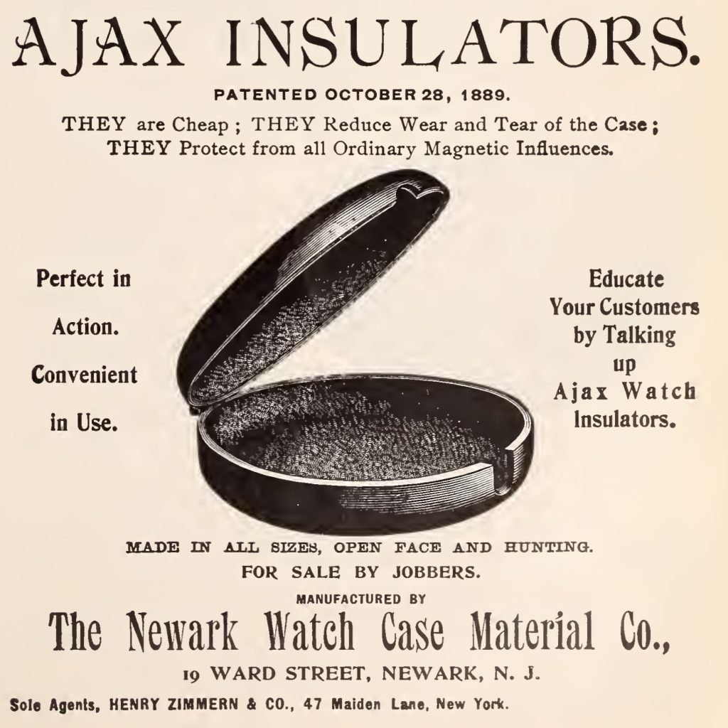 “Ajax Insulators” Advertisement, The Jewelers’ Circular, August 3, 1898.