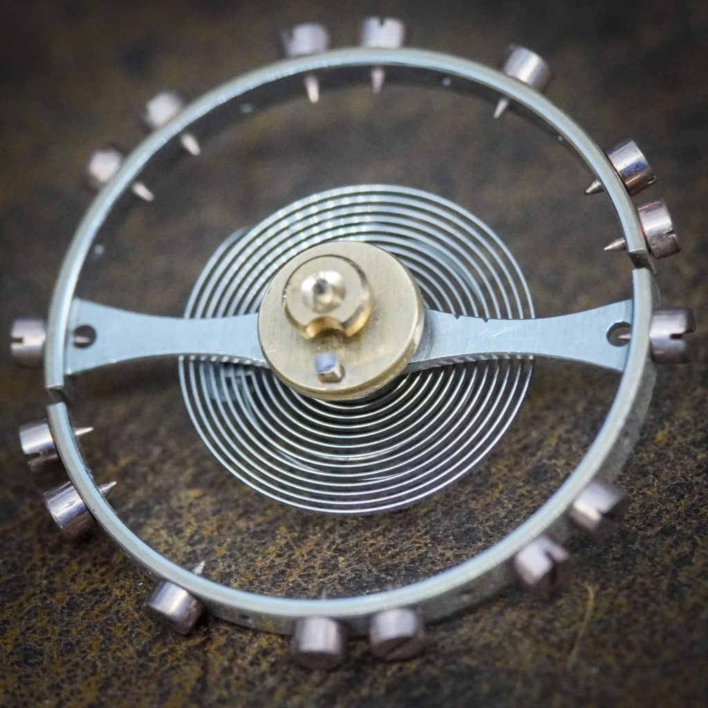 Palladium Alloy Non-Magnetic Balance from a Badollet Non-Magnetic Watch Company Grade 73 Movement