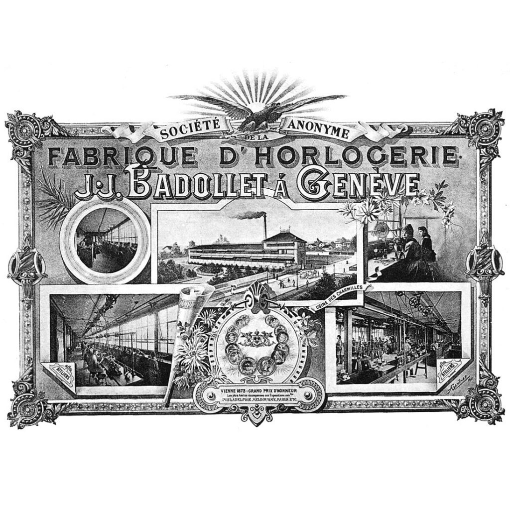 Illustrations Exhibiting the Factory of J.J. Badollet in Geneva, Switzerland.