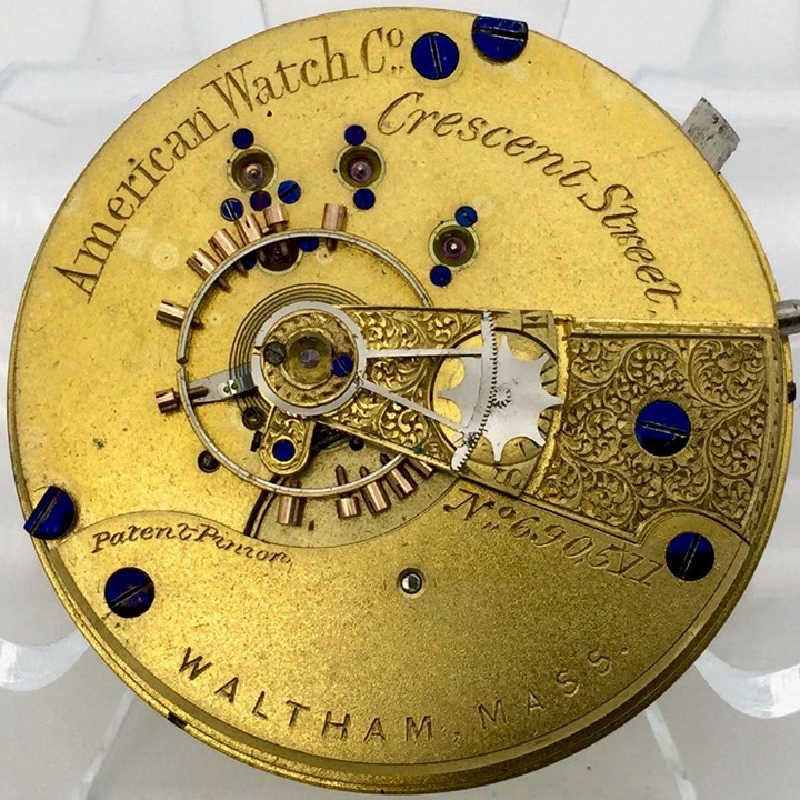 Waltham Model 1870 Crescent Street (18-Size, 15 Jewels, Button-Set)