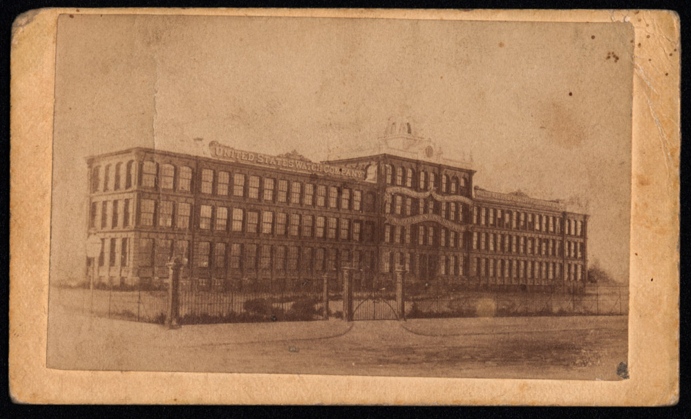 c.1866 CDV of the United States Watch Company Factory in Marion, New Jersey