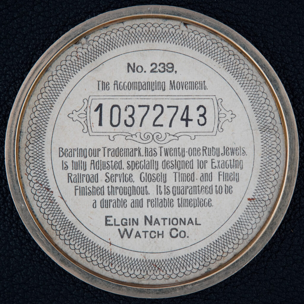 c.1904 Elgin 239 Veritas with the Original Box and Certificate Card: Watch Case Paper