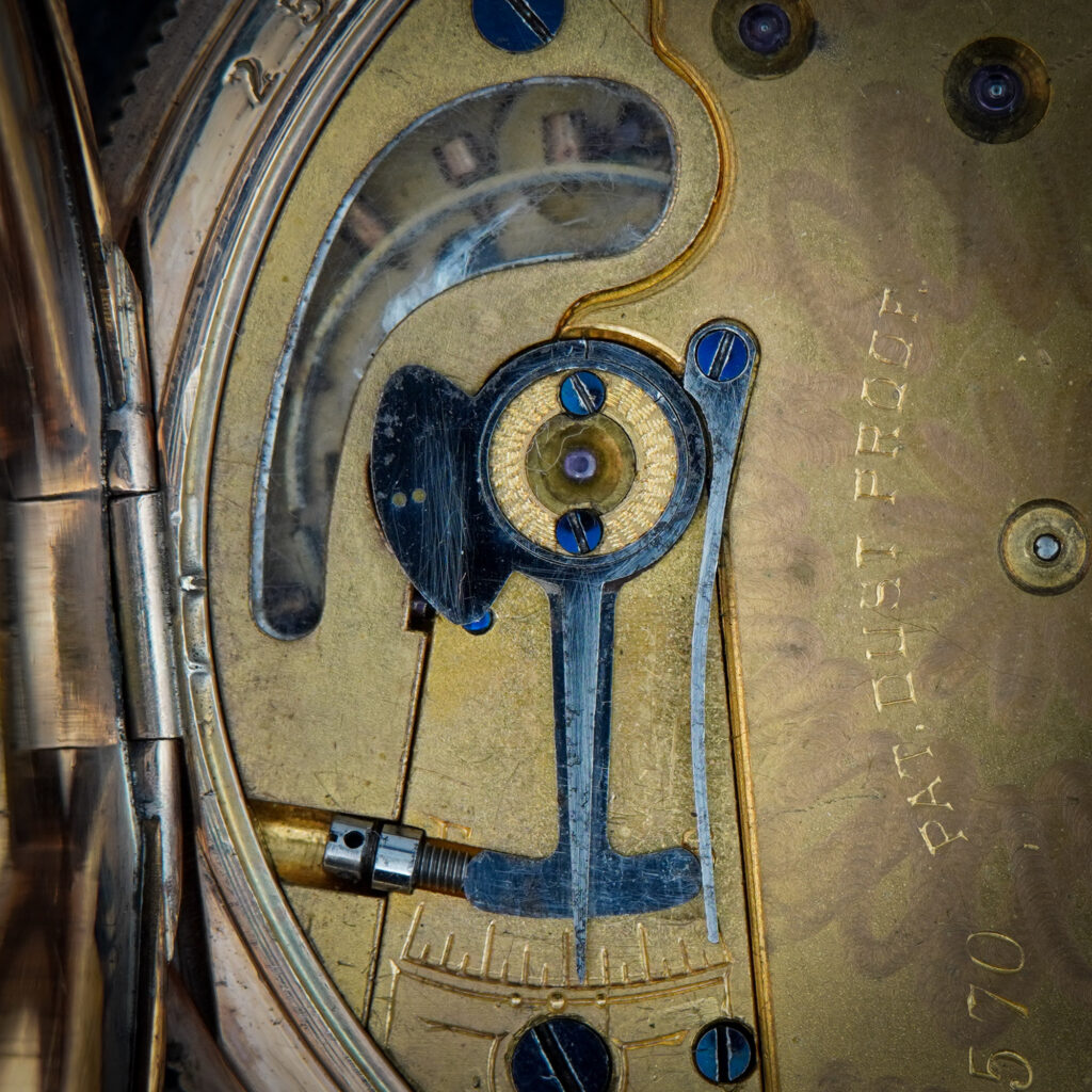 c.1887 Keystone Watch Co. Patent "Dust Proof" Watch: Dust-Proof Window Closeup