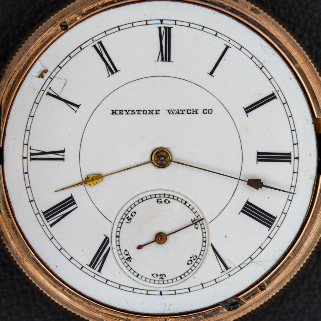c.1887 Keystone Watch Co. Patent "Dust Proof" Watch: Dial