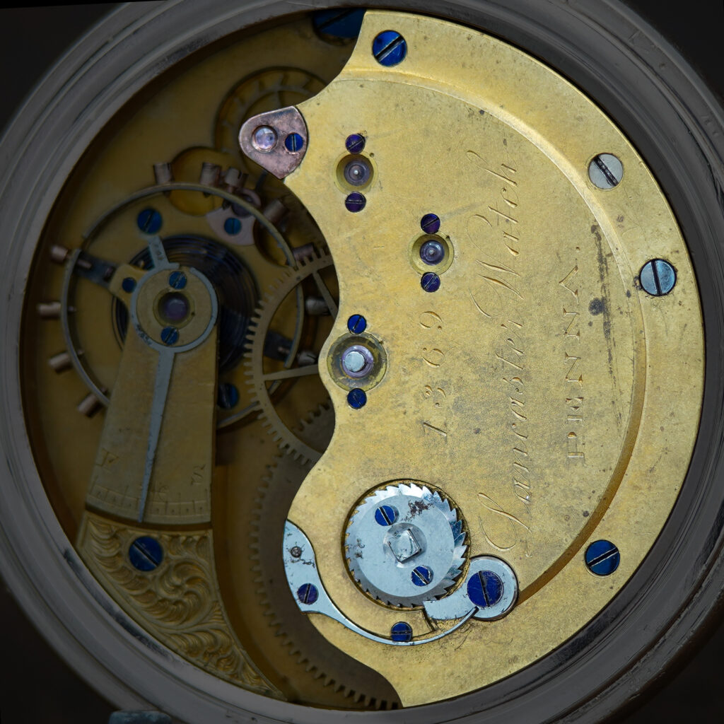 Adams & Perry Movement with Perry's Patent Plate Design Highlighted