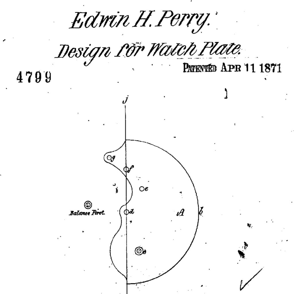 U.S. Patent #4799: Issued to Edwin H. Perry for his Watha Plate Design