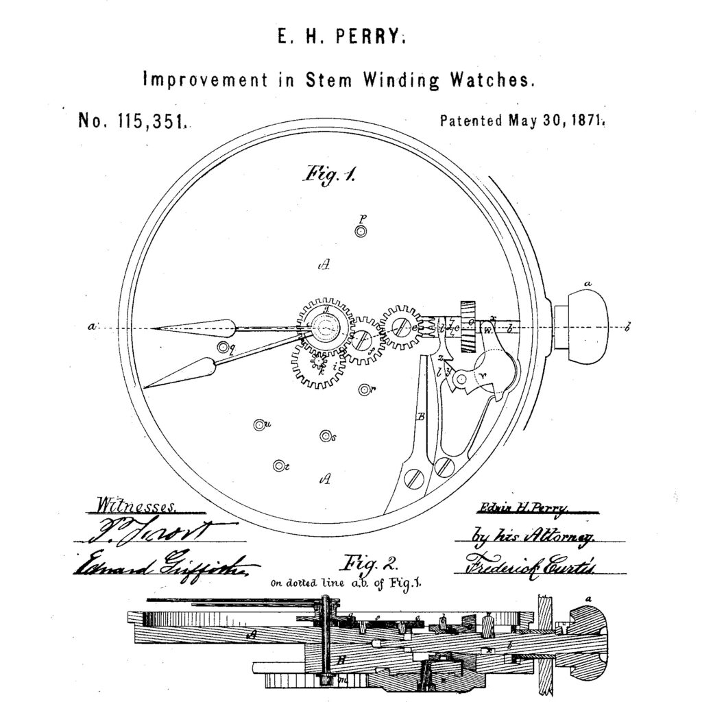 U.S. Patent #115351: Improvement in Stem Winding Watches