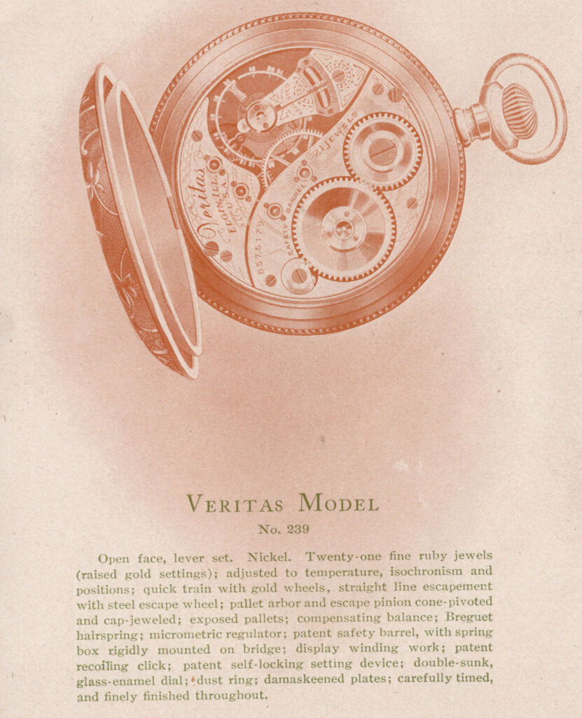 Excerpt from Timemakers and Timekeepers Promotional Booklet, c.1901