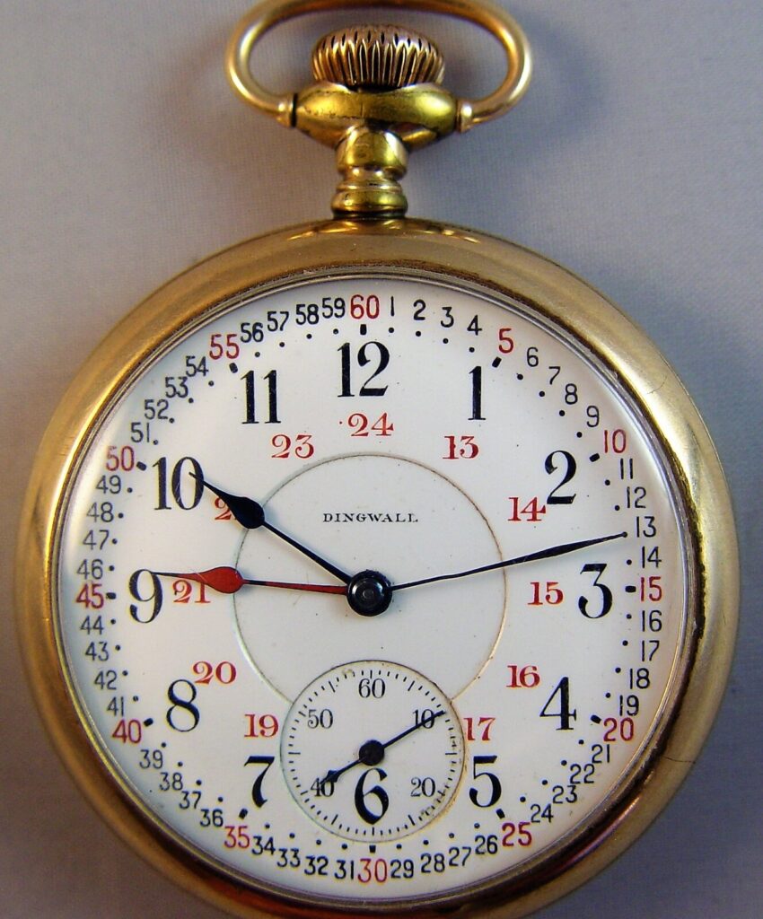 Figure 3:  Private Label, Canadian, 24 hour, Double Sunk, Montgomery Safety Numerical Minute Dial with Dual Time Zone Hands 