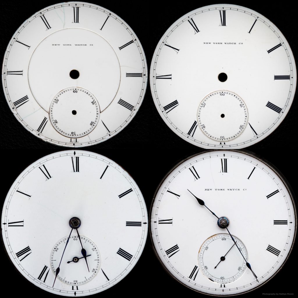 Various Dial Styles Used by the New York Watch Company