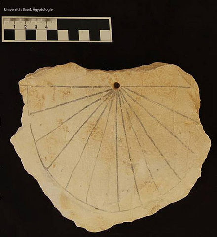 "World's oldest sundial, from Egypt's Valley of the Kings (c. 1500 BC)"
