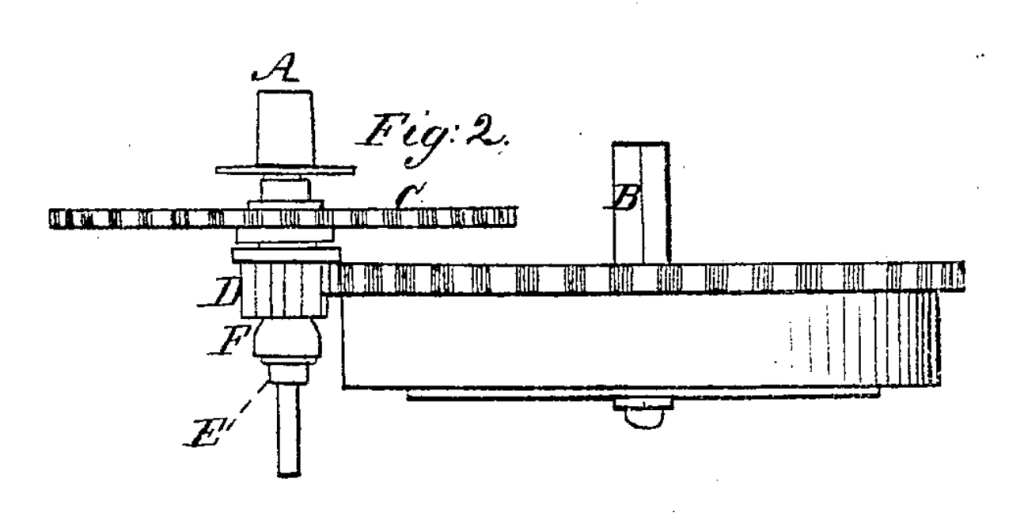 Patent Illustration for Merritt Burt's Safety Pinion Design