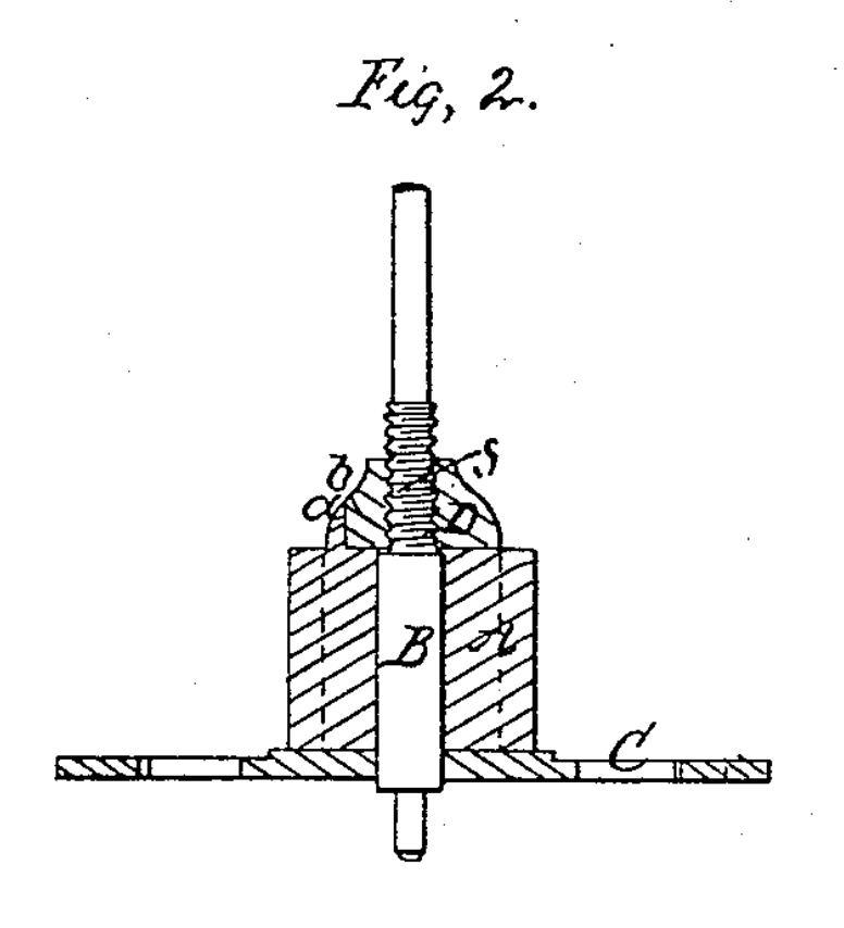 Illustration of Benjamin Bacon's Patent Safety Pinion Design (U.S. Patent #96865)