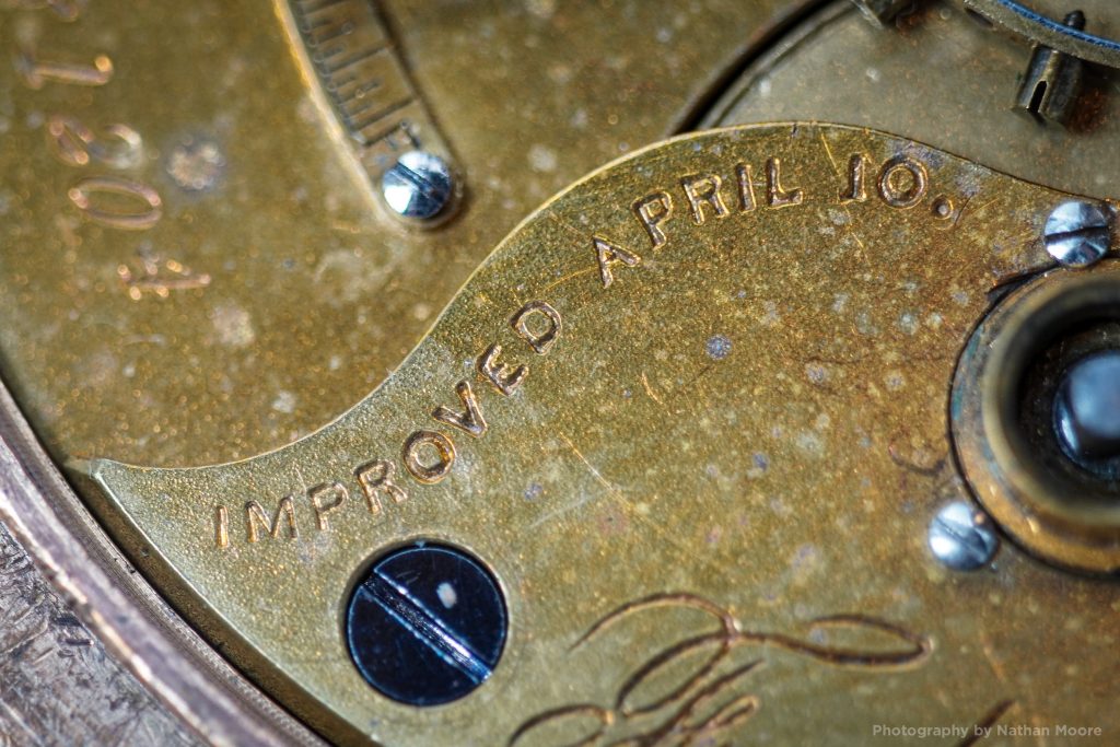 Independent Watch Co. Movement Produced by the Illinois Watch Company Showing Marking "Improved April 10, 1879"