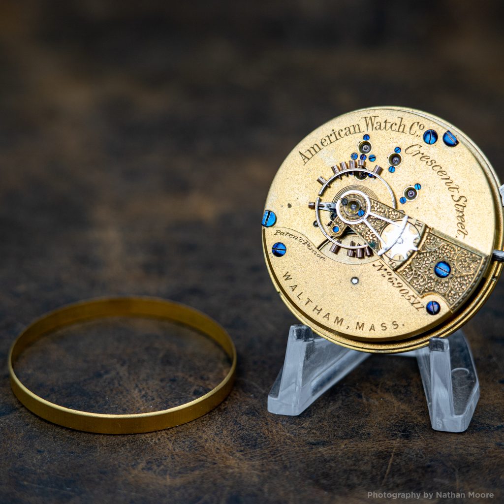 Waltham Model 1870 Crescent Street Movement with Bingham's Patent Dust Ring