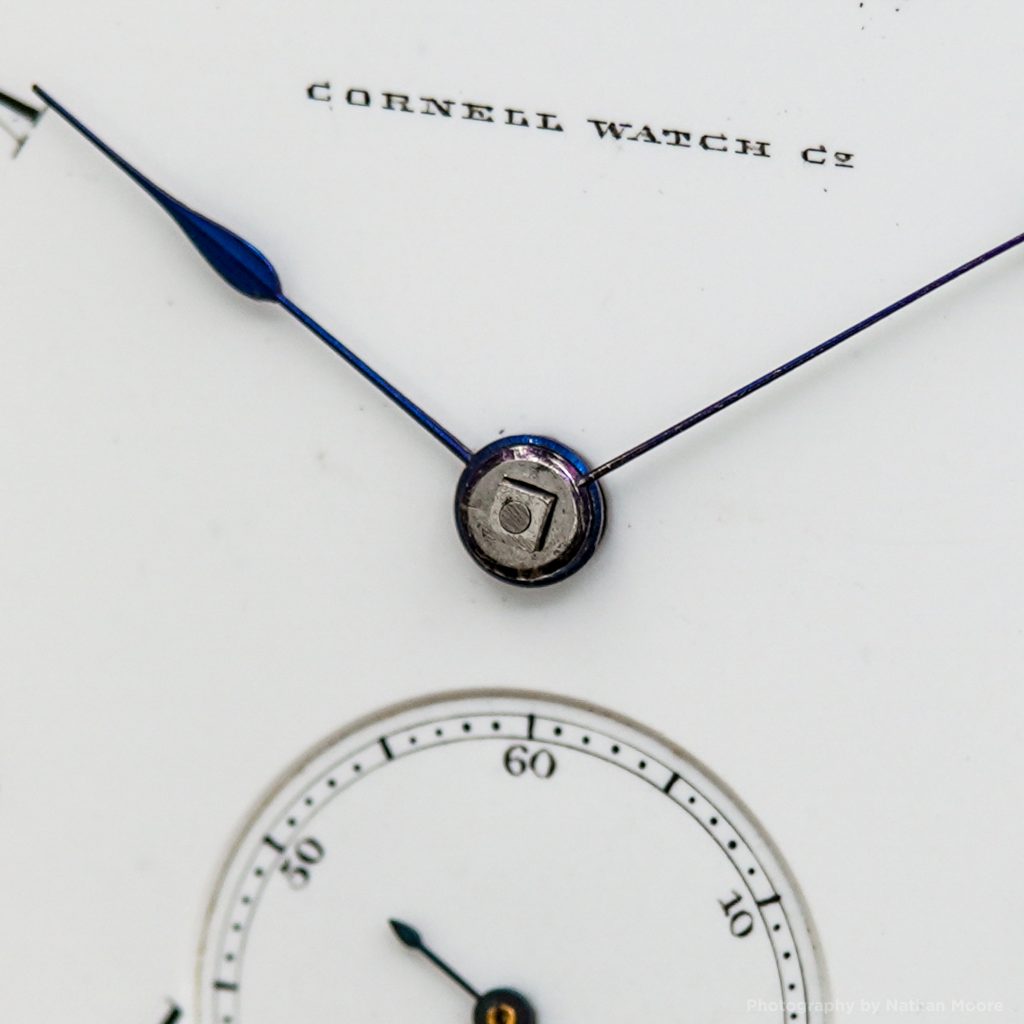 Front-Set Key Arbor on an 18-Size Full-Plate Watch Manufactured by the Cornell Watch Company