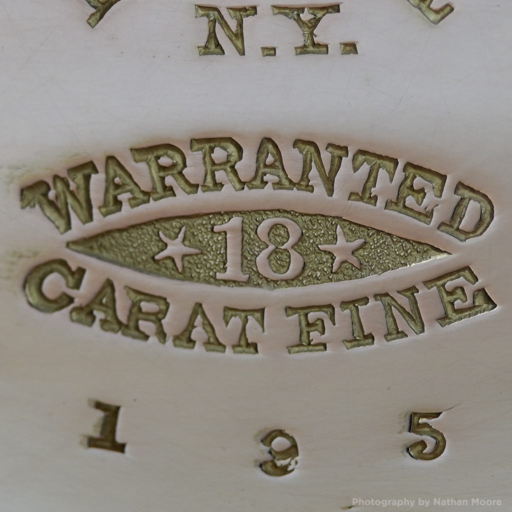 Jeannot & Shiebler Solid 18K Gold Case Marked "Warranted 18 Carat Fine"