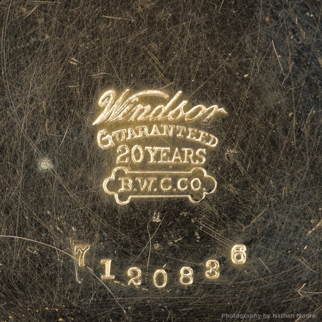 "Windsor" Gold-Filled Case Manufactured by the Brooklyn Watch Case Company Showing a Wear Guarantee of 20 Years